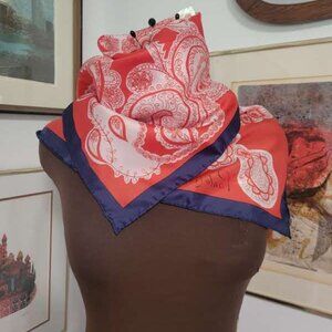 Vintage Japanese Scarf 'Ponte Tresa" 100% Polyester